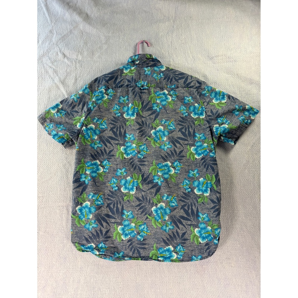 Denim & Flower Ricky Singh Mens XL Slim Fit Hibiscus Floral Button Down Shirt - Picture 3 of 5